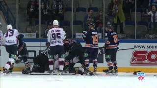 Массовая драка в матче "Амур" - "Торпедо" / Two huge brawls at the end of Amur - Torpedo game
