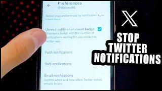 How to stop Twitter (X) notifications on Email