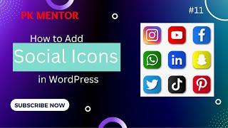 How to Add Social Media Icons to WordPress Without Plugin