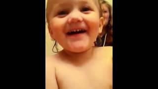 Cute Crazy Baby Laughing At Her Own Snotty Nose