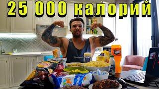 25000 калорий за 24 часа.Бешеный рацион питания.Challenge.Возможно ли?