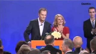 WYBORY 2011. Tusk całując: Chciałem podziękować Gosi!