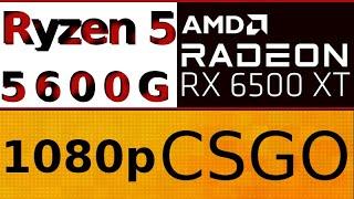 AMD Radeon RX 6500 XT -- AMD Ryzen 5 5600G -- CSGO FPS Test 1080p