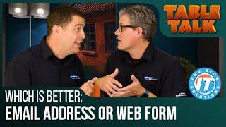 Which is better:  Email Address or Web Form on Your Website