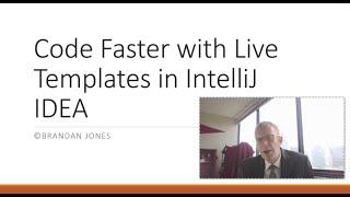 Code Faster with Live Templates in IntelliJ IDEA