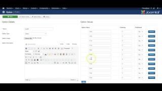 Eshop Adding Product Options Joomla 3