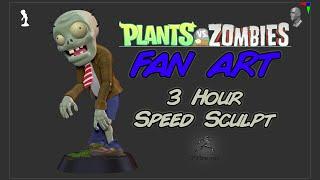 Plants Vs Zombie Fan Art (3 Hour Speed Sculpt - Zbrush Only)