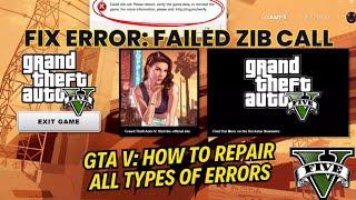 GTA V Error Fixed - Failed zlib call (ERR_GEN_ZLIB_2) Solved! (Win 10 , 11) HOW TO FIX ERROR GTA 5