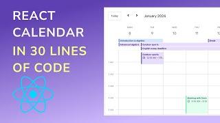 Create an Event Calendar in React Using Schedule-X | Step-by-Step Tutorial