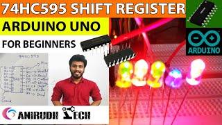 74HC595 Shift register tutorial using Arduino