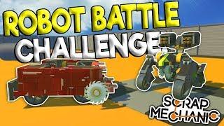 AI ROBOT GLADIATOR BATTLE! - Scrap Mechanic Gameplay - Build Challenge