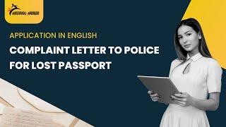 Write Complaint Letter To Police For Lost Passport