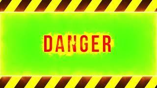 Danger and Attention Warning Lines - Green Screen Effects 4K