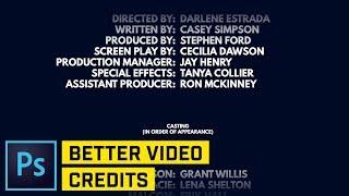 Movie Text End Credits Photoshop CC Tutorial