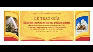 Lễ trao giải Cuộc vận động sáng tác văn học nghệ thuật về quê hương Quảng Bình