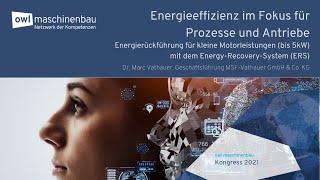 owl maschinenbau Kongress 2021: "Energieeffizienz im Fokus für Prozesse und Antriebe"