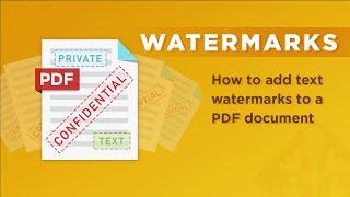 PDF Watermark: How to add a text watermark to a PDF that is permanent