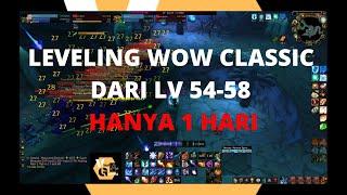 LEVELING WOW CLASSIC DARI LV 54-58 HANYA 1 HARI