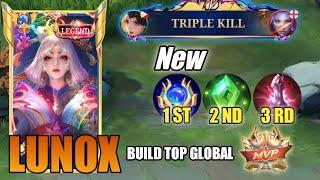 NEW!! Best Set Up Build And Emblem From LUnox Top Global || BEST BUILD LUNOX 2024