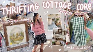 THRIFT WITH ME for COTTAGE CORE home decor  *the cozy home of your dreams*