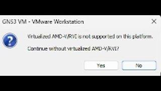 GNS3 VM Error: "Virtualized AMD-V/RVI is not supported on this platform" (Windows 11)