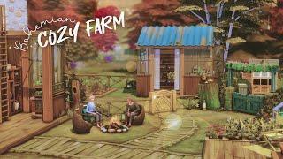Sims4 Boho Cozy Farm Stop Motion House  Cottage Living Speed build