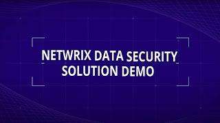 Netwrix Data Security Solution Demo