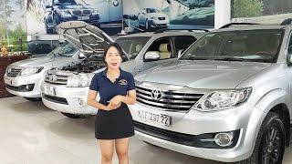 Báo giá 3 chiếc xe Toyota Fortuner 345 triệu 1 chiếc, số tự động 2 cầu, ô tô cũ giá rẻ.