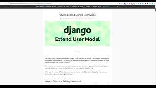 Расширяем User model в Django с помощью AbstractUser