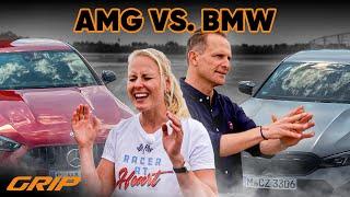 Showdown: AMG vs. BMW  Geile Sportlimousinen für wenig(er) Geld?  | GRIP