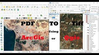 Convert PDF to Tiff using Arcgis & Qgis