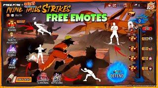 Free Fire x Naruto: Unlock All Free Emotes & Win Sasuke Bundle! 