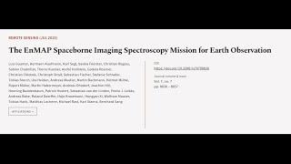 The EnMAP Spaceborne Imaging Spectroscopy Mission for Earth Observation | RTCL.TV