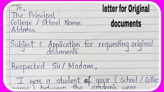 Application for return of original documents | original documents return | application