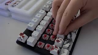 HyperX Alloy Origins with Red cherry blossom Keycaps