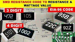{783} SMD Resistor Code To Resistor Value And Wattage Rating