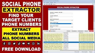 Social Phone Extractor  Latest Version Free - Extract Millions Phone Numbers From All Social Media