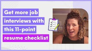 Create a stand out resume with this resume checklist