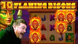  10 Flaming Bison  - WE HIT THE MEGA JACKPOT!!