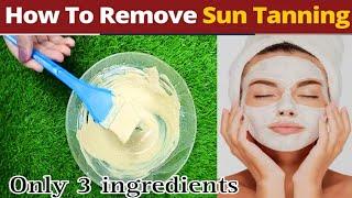 Summer special De-Tan face pack || DIY only 3 ingredient face mask for fresh bright skin #antitan