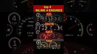 engine K20 vs engine 3SGTE vs engine 4G63 vs engin 4AGE