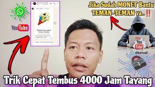 JAM TAYANG‼️CARA TEMBUS 4000 JAM TAYANG TERBARU TERCEPAT 2025 HARUS MONET