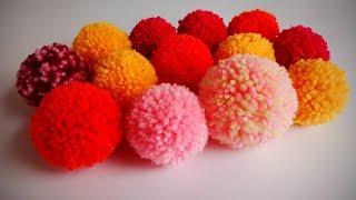 How To Make Pom Pom | How To Make Perfect Yarn Pom Poms | Easy Way Of Pompom Making