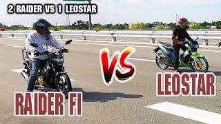 Kawasaki Leostar vs Suzuki Raider Fi | Drag race