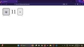 Button with Increment and Decrement Number | HTML CSS and JavaScript I project for beginners
