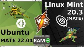 Ubuntu Mate 22.04 vs Linux Mint 20.3 (MATE): RAM Usage