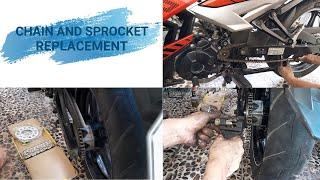 Chain and Sprocket Replacement Motorcycle