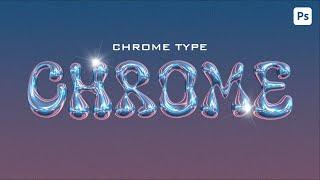 3D Chrome text effect for beginners | Adobe Photoshop Tutorial