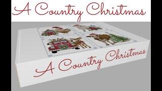 A Country Christmas Cross Stitch Mystery Box Reveal! Filled with Stitching Christmas goodies!