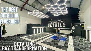 Detailing Studio Goals! We transformed this unit using our self draining tiles & hex led lights